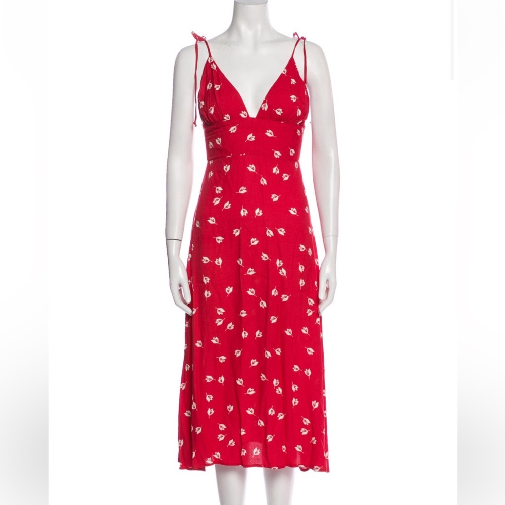 Reformation Red Midi Sundress
